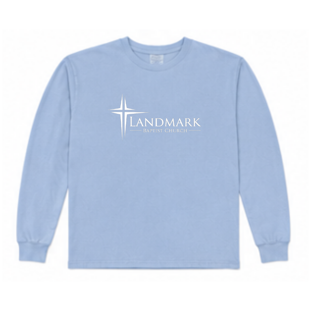 Youth Landmark Long Sleeve Logo Shirt - White