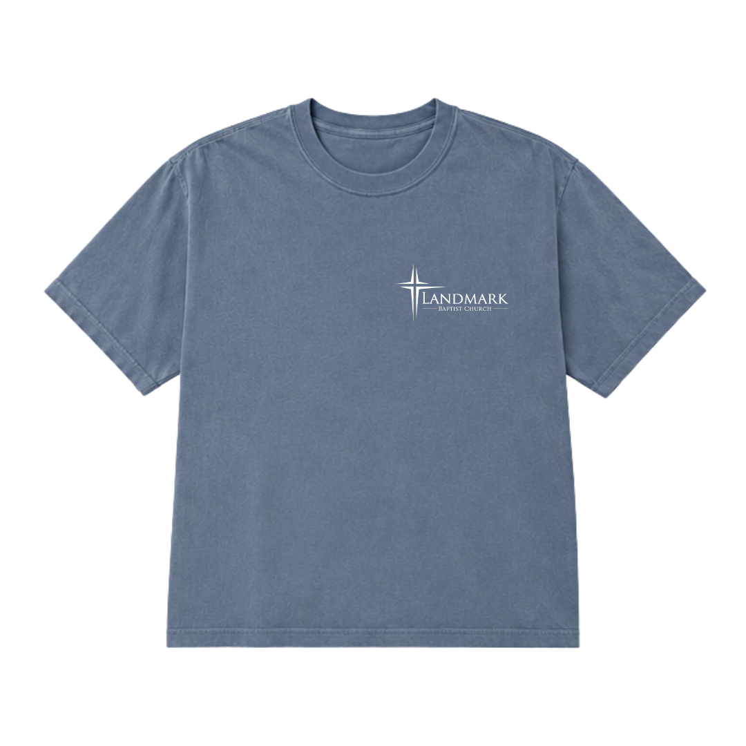 Youth Landmark Short Sleeve Left Chest Logo Shirt - White