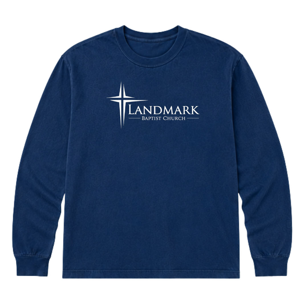 Youth Landmark Long Sleeve Logo Shirt - White