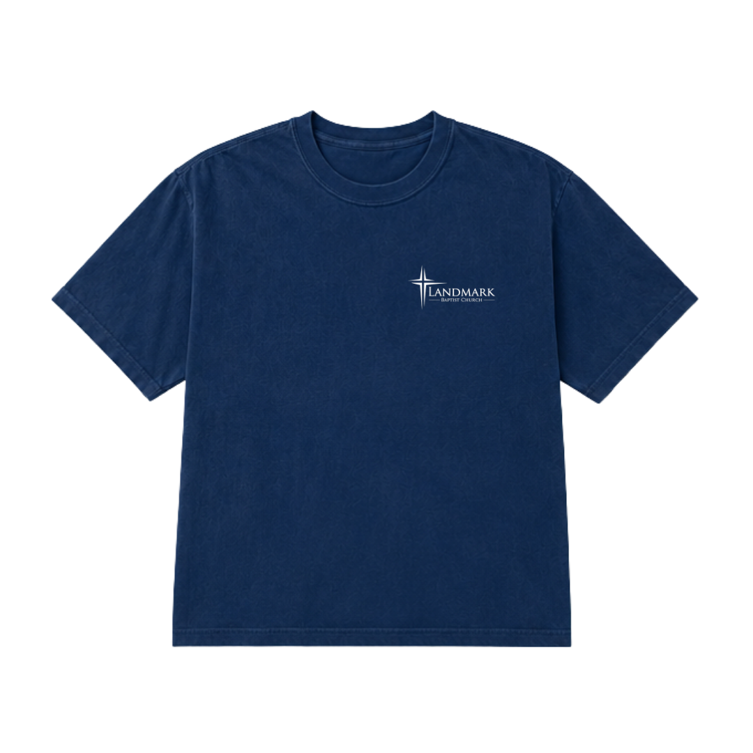 Youth Landmark Short Sleeve Left Chest Logo Shirt - White