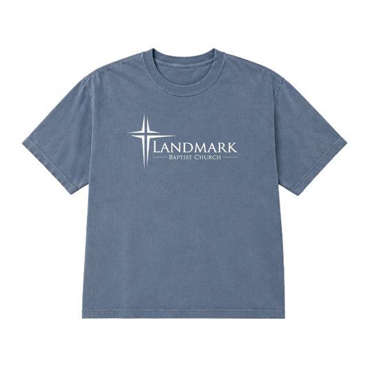 Youth Landmark Short Sleeve Logo Shirt - White