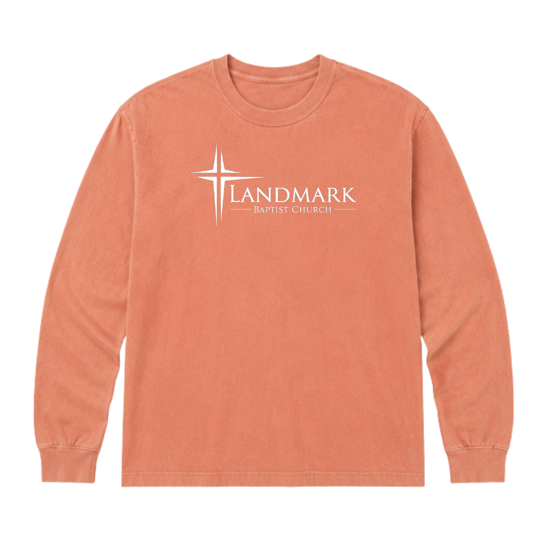 Youth Landmark Long Sleeve Logo Shirt - White